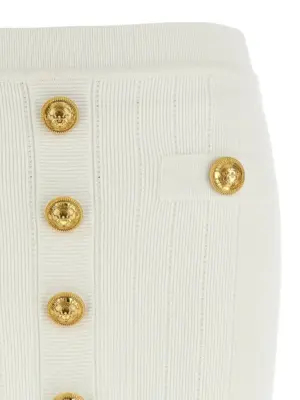 'Chiocciola' skirt Woman BALMAIN White