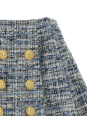Tweed skirt Woman BALMAIN Blue
