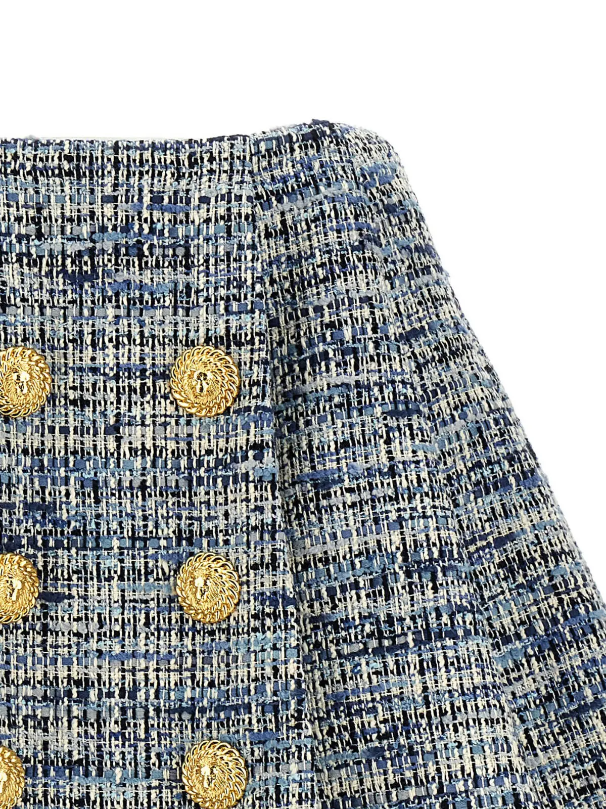Твідова спідниця Balmain Синя 3 Tweed skirt Woman BALMAIN Blue