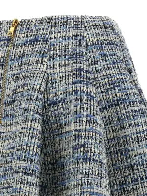 Tweed skirt 78% cotton 10% acetate 8% vi 3% polyamide 1% polyester BALMAIN Blue