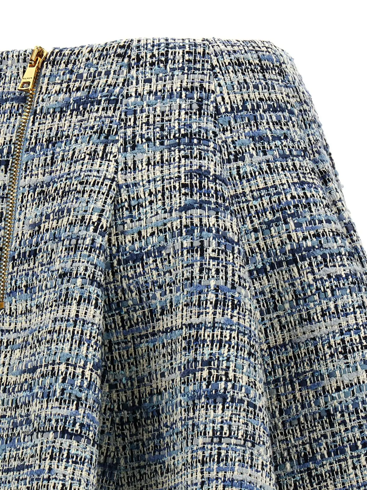 Твідова спідниця Balmain Синя 4 Tweed skirt 78% cotton 10% acetate 8% vi 3% polyamide 1% polyester BALMAIN Blue