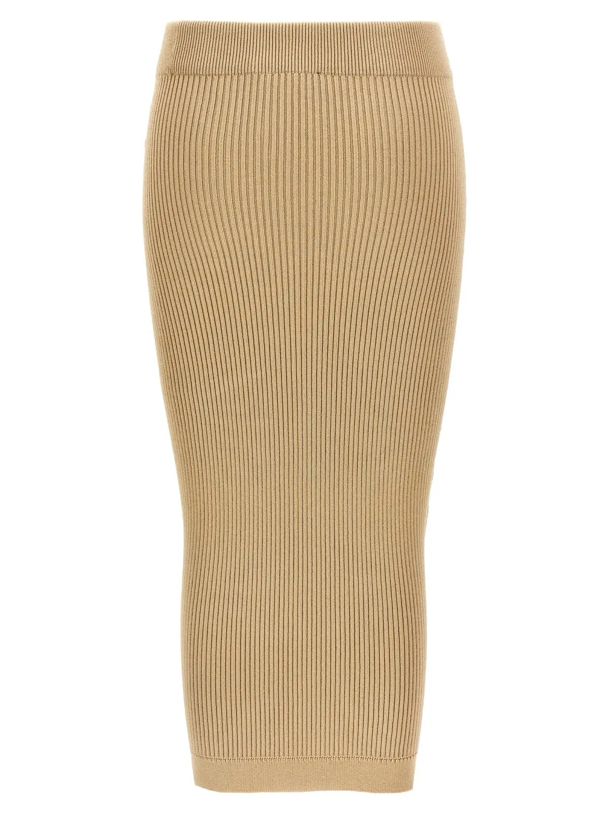 Міді-спідниця Balmain Ribbed Бежева 2 Ribbed midi skirt EF1LD022KI100DC BALMAIN Beige