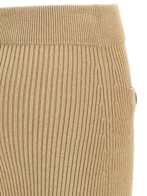 Ribbed midi skirt 84% viscose