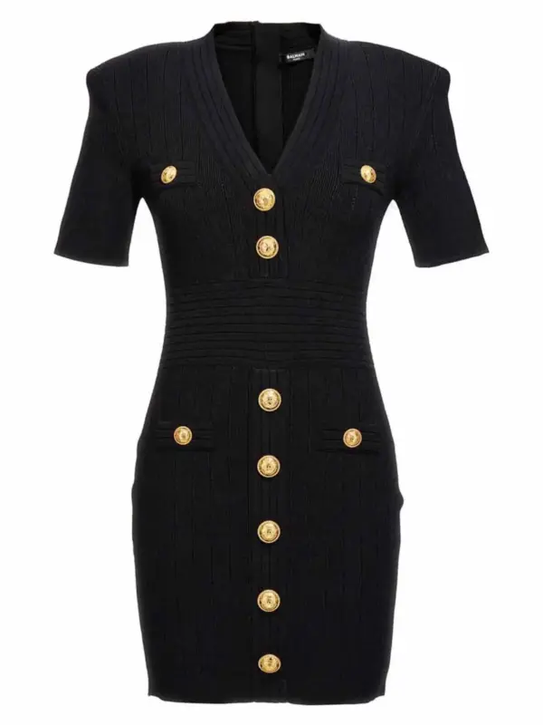 'Chiocciola' dress BALMAIN Black