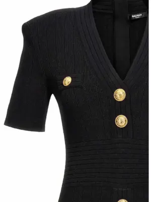 'Chiocciola' dress Woman BALMAIN Black