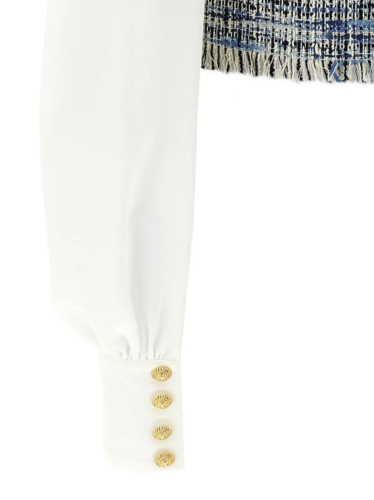 Твідова сорочка Balmain Багатокольорова 4 Tweed shirt 78% cotton 10% acetate 8% vi 3% polyamide 1% polyester BALMAIN Multicolor