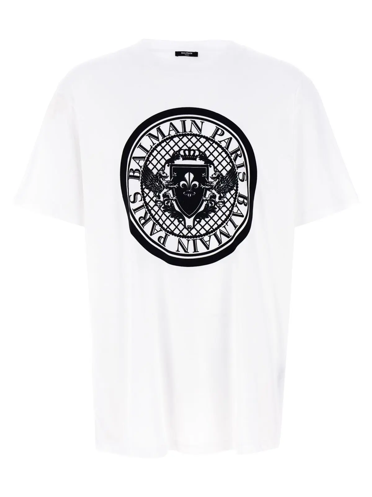 Футболка Balmain Velvet logo Чорно-біла 1 Velvet logo t-shirt BALMAIN White/Black