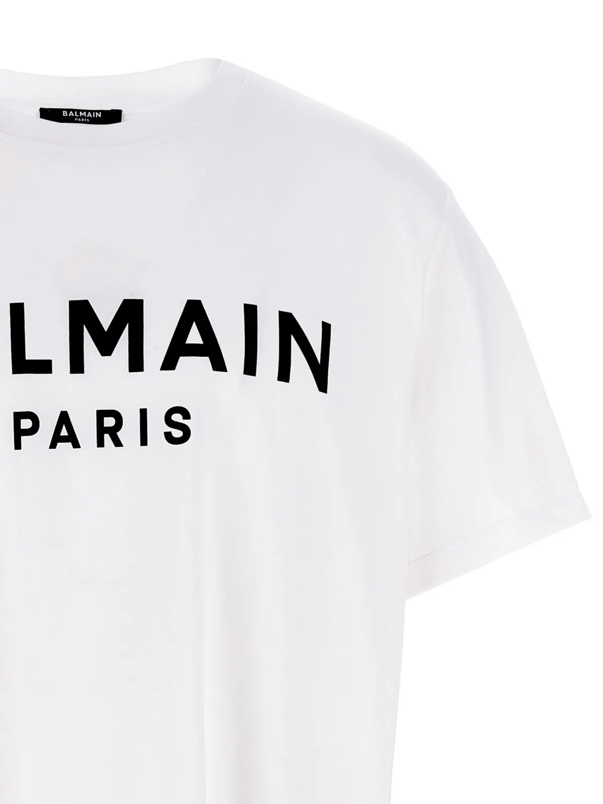 Футболка Balmain Logo Чорно-біла 3 Logo T-shirt Man BALMAIN White/Black