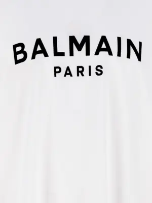 Logo T-shirt 100% organic cotton BALMAIN White/Black