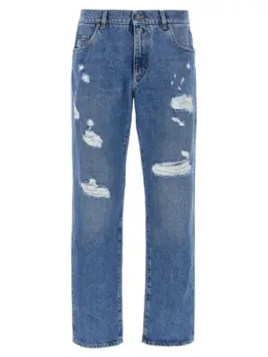 Destroyed jeans DOLCE & GABBANA Blue