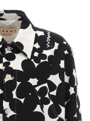 'Dillies' jacket Man MARNI White/Black