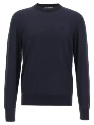 Logo embroidery sweater DOLCE & GABBANA Blue