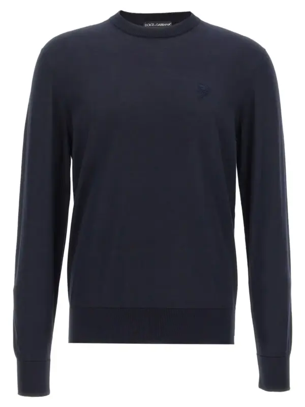 Logo embroidery sweater DOLCE & GABBANA Blue