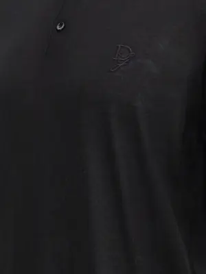 Knitted polo shirt 100% silk DOLCE & GABBANA Black