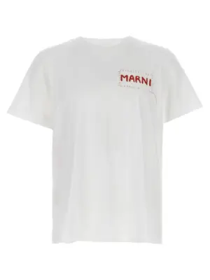 Logo patch t-shirt MARNI White