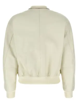 Leather bomber jacket J04BN0104J07173102 JIL SANDER White