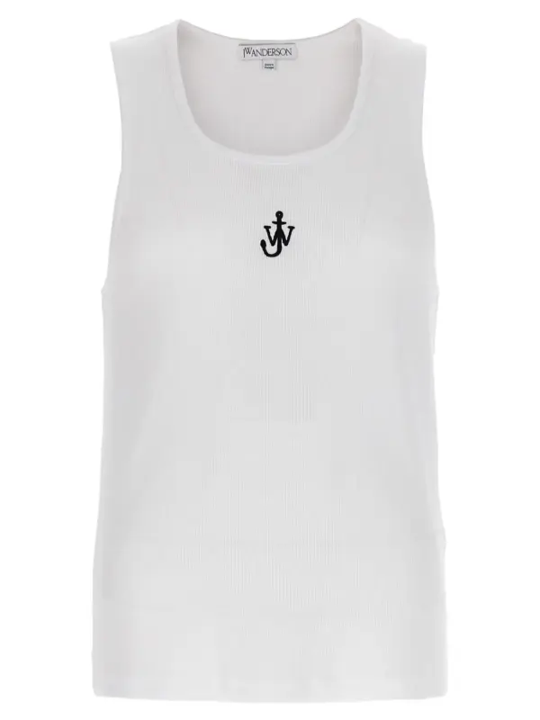 'Anchor Embroidery' top J.W.ANDERSON White/Black
