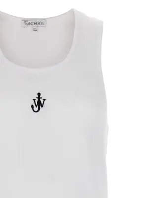 'Anchor Embroidery' top Woman J.W.ANDERSON White/Black