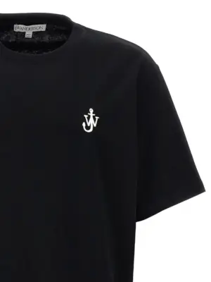 'Anchor Embroidery' T-shirt Man J.W.ANDERSON White/Black