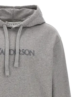Embroidery hoodie Man J.W.ANDERSON Gray