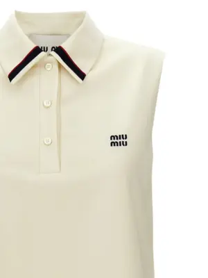 Mohair canvas dress Woman MIU MIU White