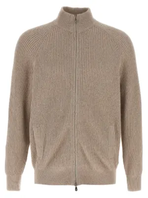 Zip cardigan BRUNELLO CUCINELLI Beige