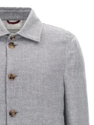 Diagonal jacket Man BRUNELLO CUCINELLI Gray