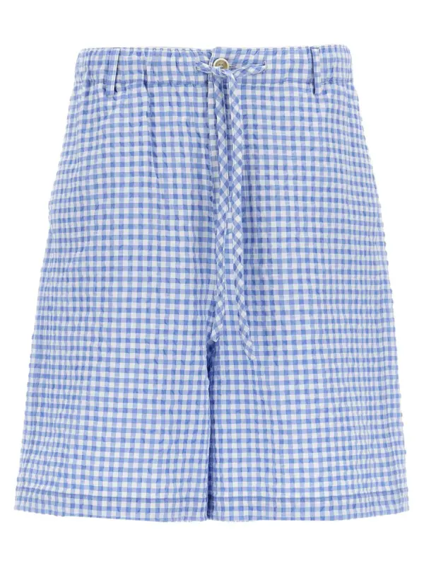Vichy Bermuda Shorts MARNI Light Blue