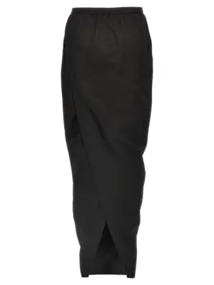 'Pillar long' skirt RP01E7331P09 RICK OWENS Black
