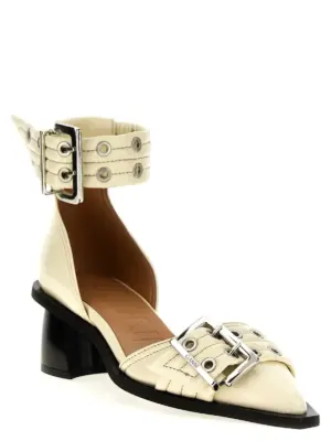 'Buckle Open Cut Pumps' pumps Woman GANNI White