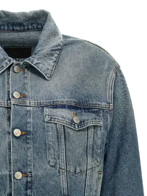 Cut-out denim jacket 100% cotton MM6 MAISON MARGIELA Blue