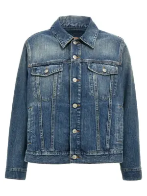 Layered denim jacket MM6 MAISON MARGIELA Blue