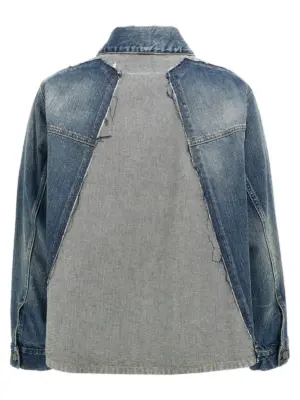 Layered denim jacket S52AM0314M30016961 MM6 MAISON MARGIELA Blue