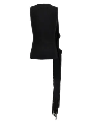 Draped top Woman MM6 MAISON MARGIELA Black