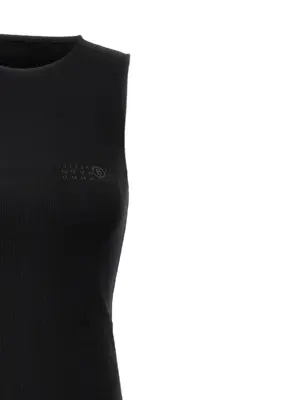 Draped top 100% cotton MM6 MAISON MARGIELA Black