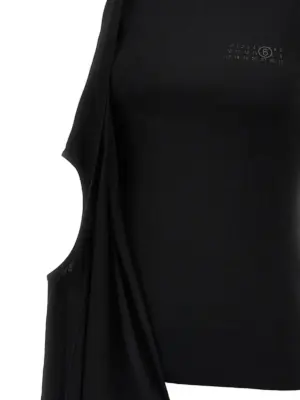 Draped top Spring Summer 2025 MM6 MAISON MARGIELA Black