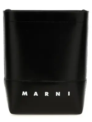 Logo shoulder strap MARNI Black