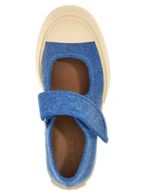 'Mary Jane' sneakers 100% cotton MARNI Light Blue