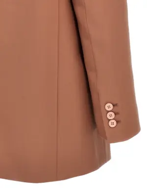 'Guia' single-breasted blazer 55% polyester 43% virgin wool 2% elastane THE ANDAMANE Pink