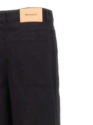 'High weist wide leg' pants 100% cotton J.W.ANDERSON Black