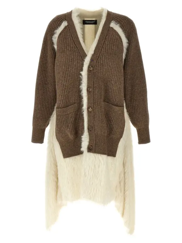 Two-material cardigan UNDERCOVER Brown