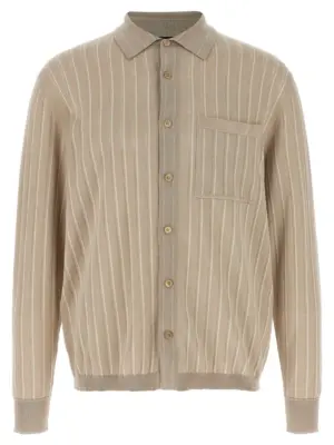 Knitted shirt BRIONI Beige