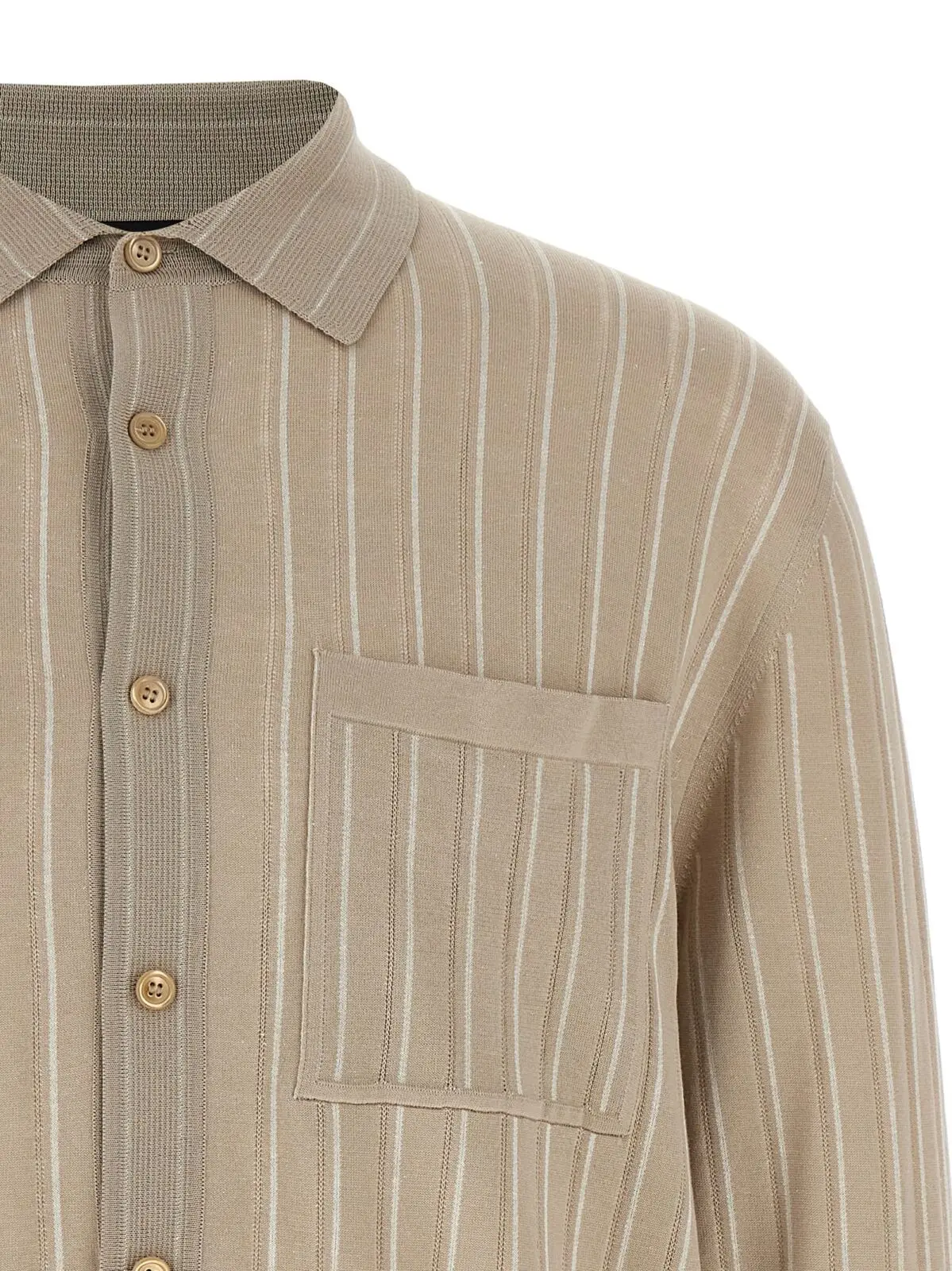 Сорочка Brioni Knitted Бежева 3 Knitted shirt Man BRIONI Beige