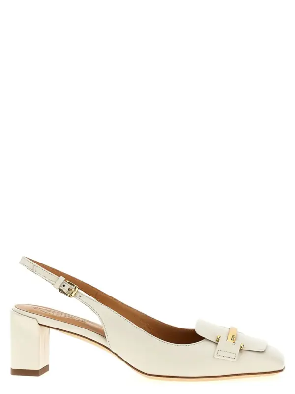 'Cuoio T' slingback TOD'S White