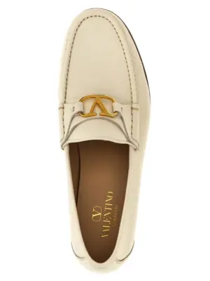 Valentino Garavani 'VLogo Signature' loafers 100% goat leather VALENTINO GARAVANI White