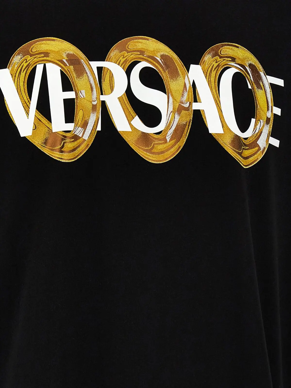Футболка Versace Logo print Чорна 4 Logo print T-shirt 100% cotton VERSACE Black