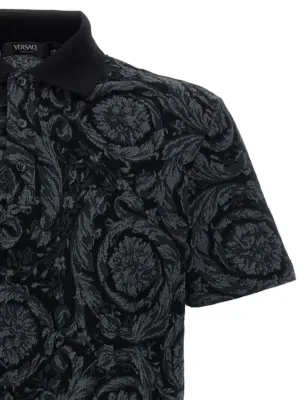 Baroque Polo Shirt Man VERSACE Multicolor
