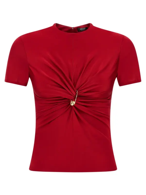 'Safety Pin' top VERSACE Red