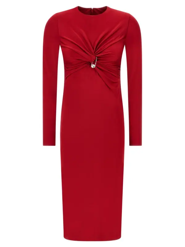 'Safety Pin' dress VERSACE Red