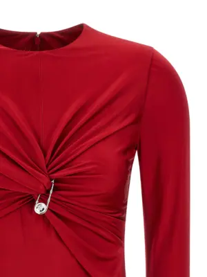 'Safety Pin' dress Woman VERSACE Red